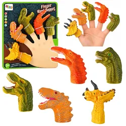 Set Fingerpuppen Dinosaurier Tiere Gummi 5 Stück.