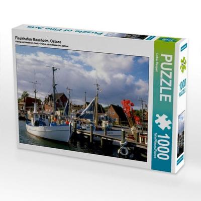 CALVENDO Puzzle Fischhafen Maasholm, Ostsee 1000 Teile Puzzle quer | 1000 Teile Lege-Größe 64 × 48 cm Foto-Puzzle für glückliche Stunden