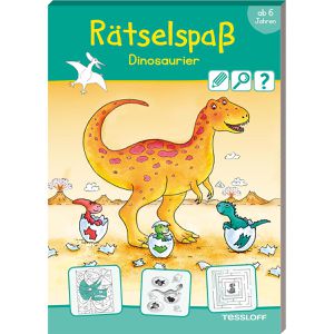 Tessloff Spielbuch 378863910, Rätselspaß Dinosaurier, ab 6 Jahre, Beschäftigungsbuch