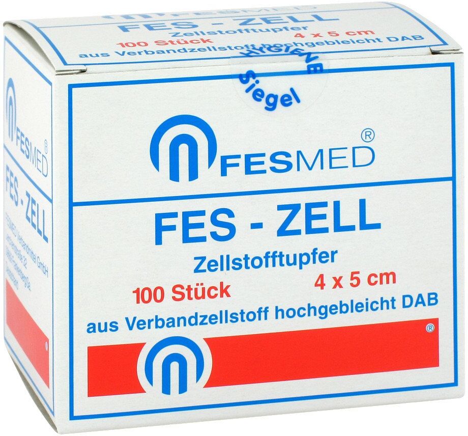Zellstofftupfer Fes Zell 4x5 cm hochgebleicht