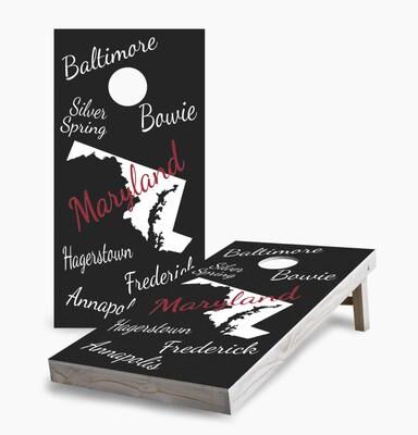 Skip's Garage Maryland State Pride Regulation 2x4 Cornhole Game Set