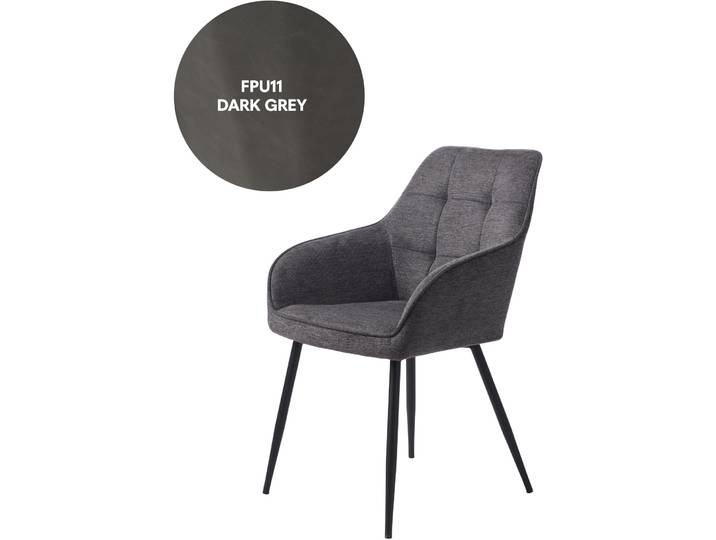 Stuhl 2er-Set Nort dunkelgrau Polyester