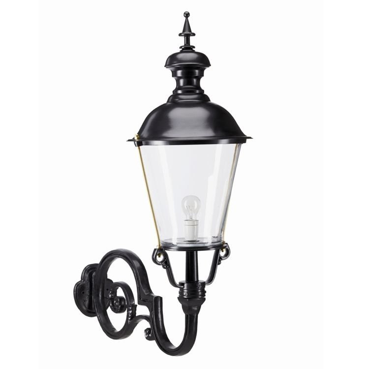 Nostalgische wandlantaarn Amstel van KS Verlichting in zwart