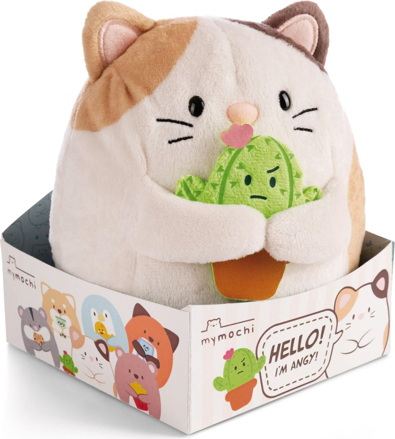NICI Knuffel Nici Kat Boos met Cactus - 16 cm