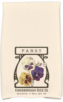 E by Design 18 x 30-inch, Pansy, Floral Print Kitchen Towel
