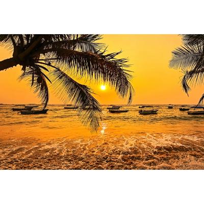 Fototapete PAPERMOON "Strand", bunt, B:2,5m L:1,86m, Vlies, Tapeten