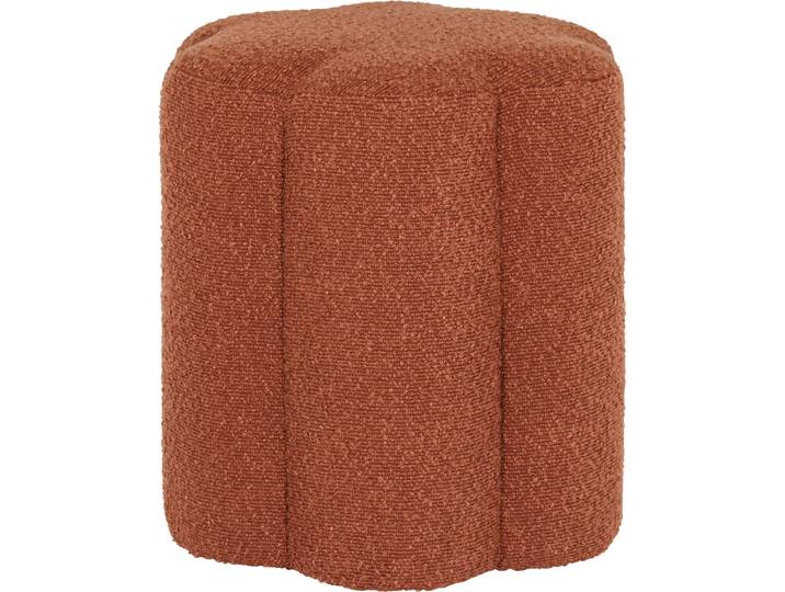 Hocker June Dunkelorange Stoff B 38 H 40 cm