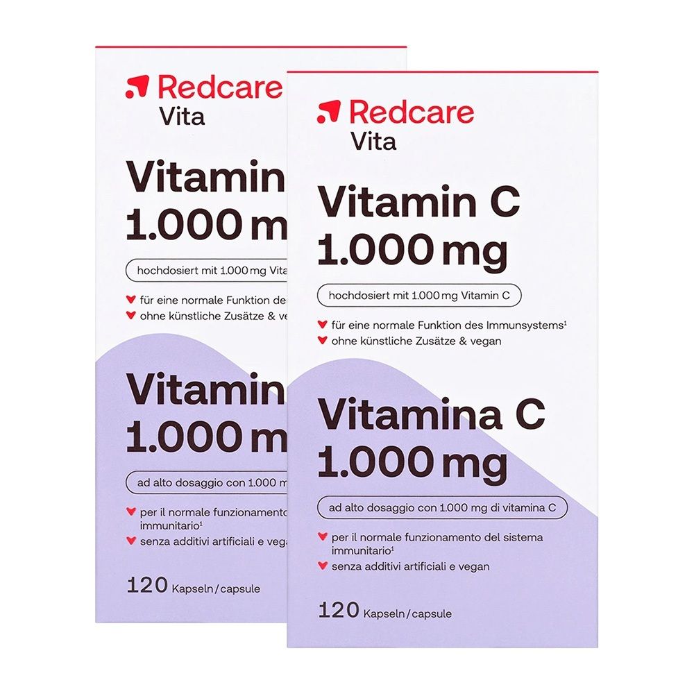 Redcare Vitamin C hochdosiert Doppelpack 2x120 St Kapseln