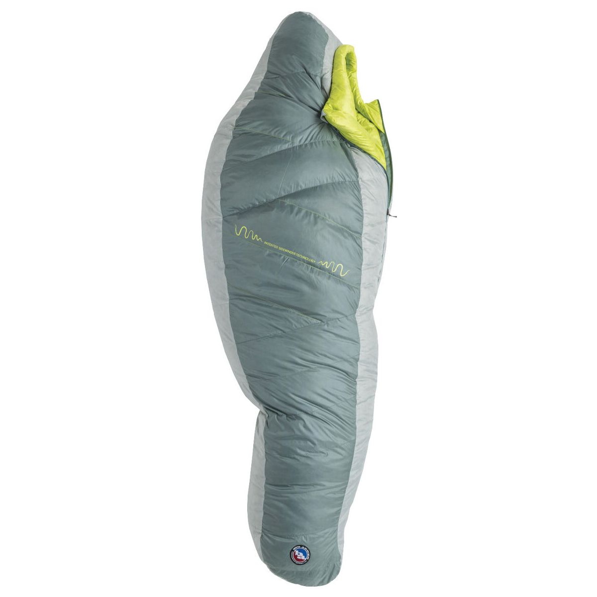 Big Agnes Sidewinder 0 (650 RDS Downtek) chinois green/mercury/evening primrose SMALL BSW0S26