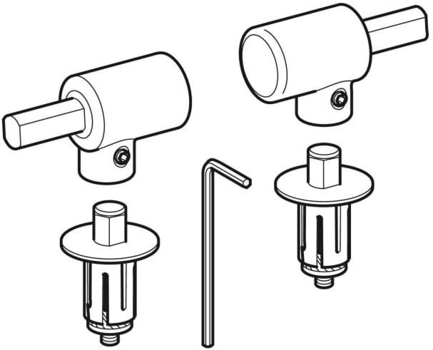 Geberit Metallscharniere 598054000 zu Flow WC-Sitz 575950