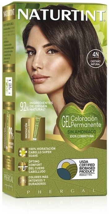 Naturtint Permanent Hair Color Gel, Ammonia-Free Dye 4N Natural