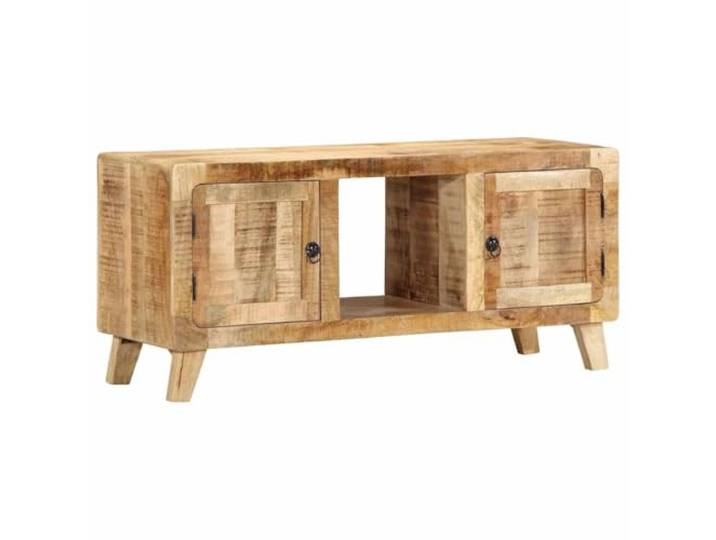 TV-Möbel, großer Stauraum, 105 x 46 x 32 cm, moderner Stil, Wohnzimmer, Massivholz, Mangoholz, unbehandelt, 02_0058062