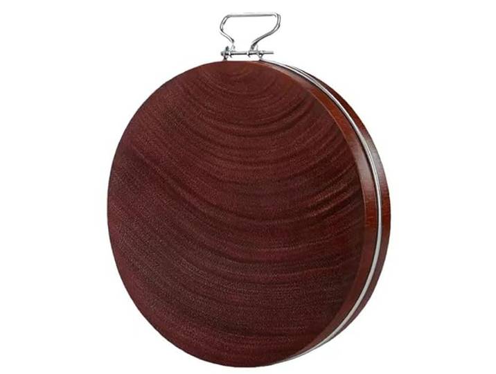 JingNian Rotes Schneidebrett Aus Eisen, Schneidebrett Aus Massivem Holz, Schneidebretter Aus Eisenholz füR Die KüChe mit Griff füR Fleisch, Obst Und GemüSe(Size:30X5CM,Color:a)