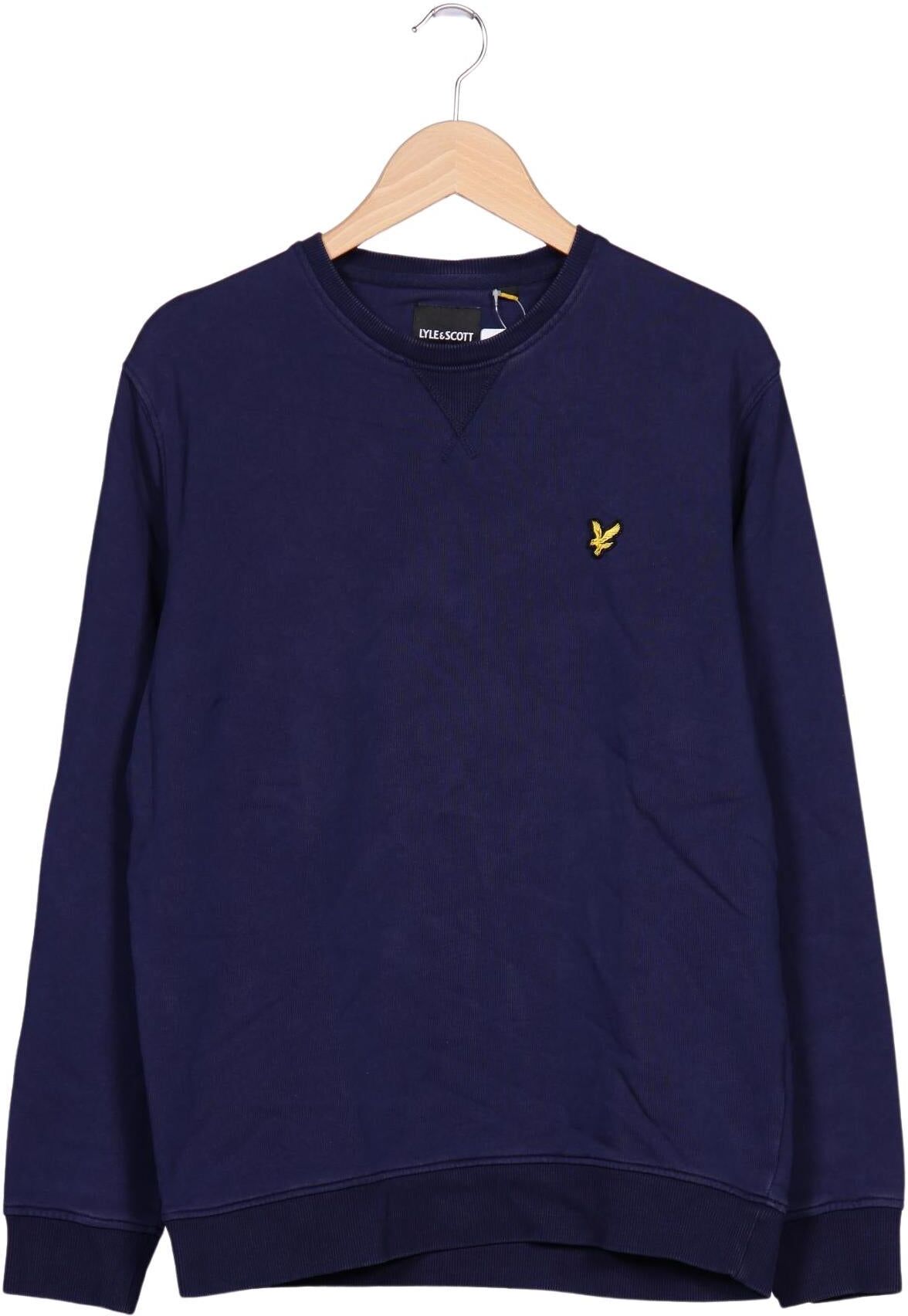 Lyle & Scott Herren Sweater, Marineblau, Gr. L, Baumwolle - Second Hand