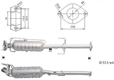 Vegaz Ruß-/partikelfilter, Abgasanlage Mzk970sic