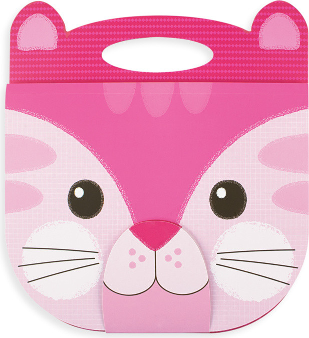 OOLY Draagbaar schetsboek - Roze Kat