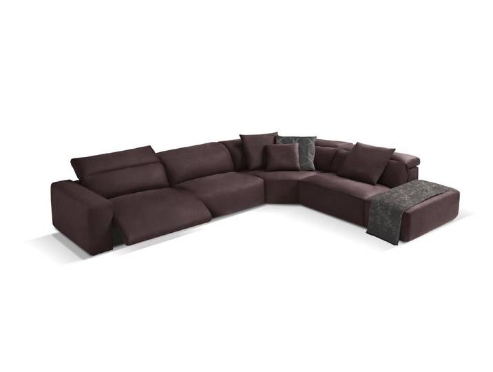 Egoitaliano Ecksofa Beverly, extravangantes Designsofa mit erstklassigem Sitzkomfort, wahlweise mit elektrischer Relaxfunktion, Kopfteilverstellung