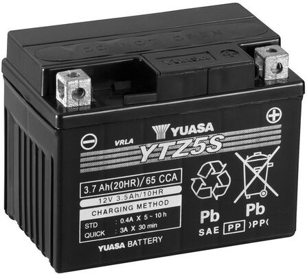 Yuasa Starterbatterie Agm High Performance Maintenance Free Ytz5s 12v 3,5ah 65a 68ah Für Honda