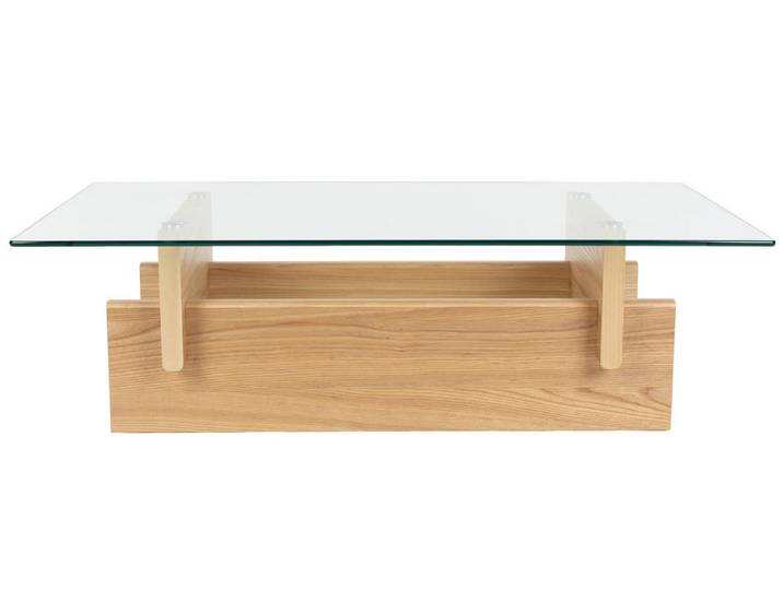 Couchtisch Mirvian – aus Eschenfunier - Natur - Luxusbetten24