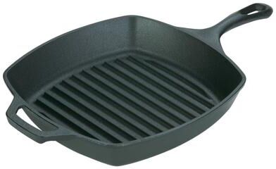 Lodge Cast Iron Grill Pan Black