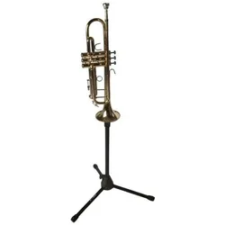 Quik Lok ST-C/1 Einzelständer für Trompete, Flügelhorn oder Kornett (Flügelhorn, Trompete), Instrumentenständer + Halter, Schwarz