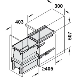 Abfallsammler, Hailo Cargo Synchro, 502.58.501