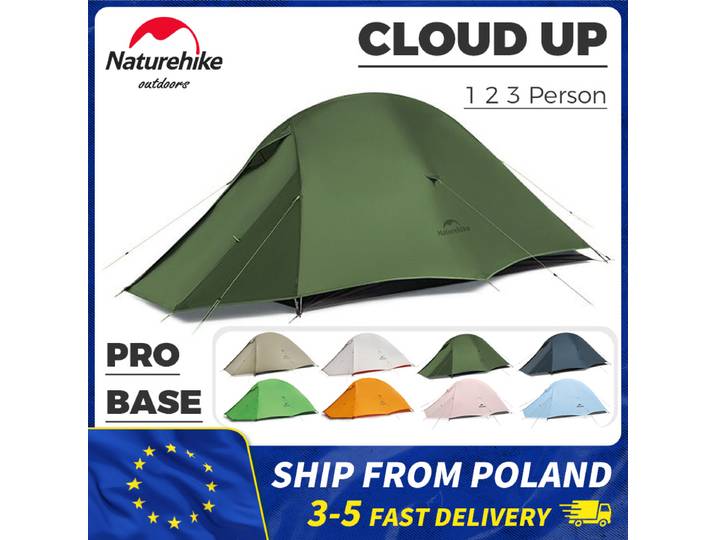 Natureifa-Tente de camping ultralégère Cloud Up 1 2 3 , double couche, étanche, pour randonnée en plein air, avec polymères gratuits
