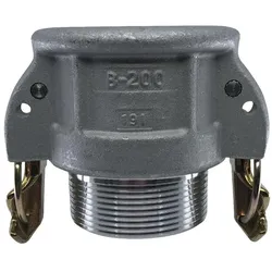 BRW, Schlauchanschluss + Schlauchverbinder, Mutterteil Typ B KAMLOK aus Aluminium mit BSPT Aussengewinde, Self-Lock (Kupplung)
