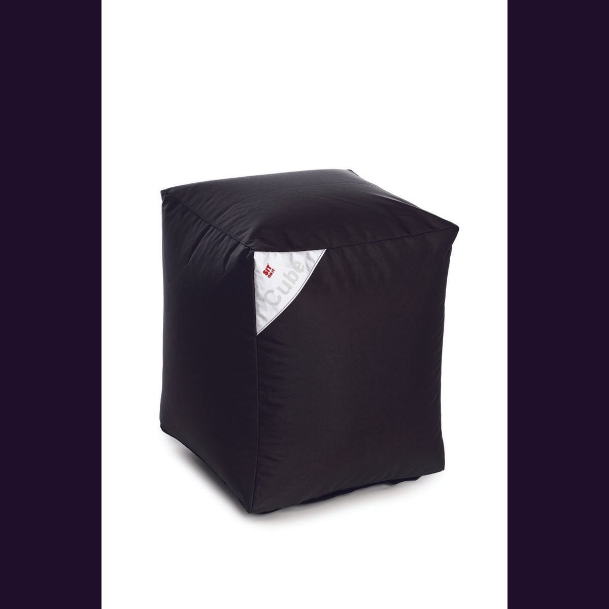 Sit On It Cube's Black Poef van Faux Leather