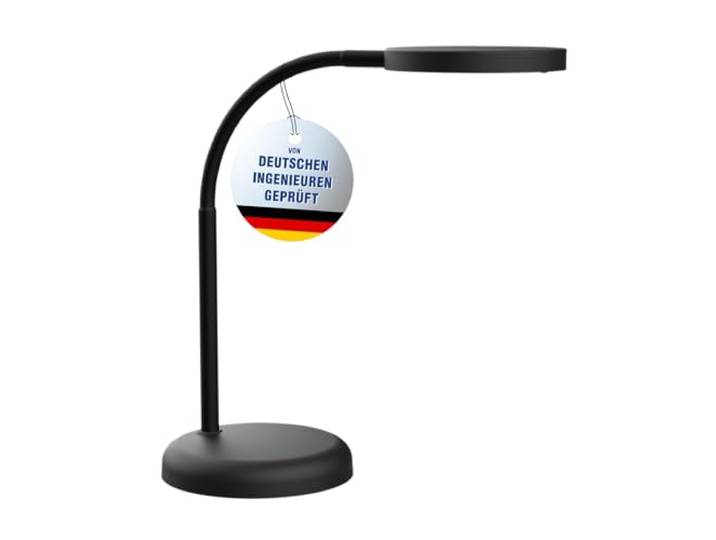 MAUL LED Schreibtischlampe MAULjoy Schwarz – warmweiß & robust