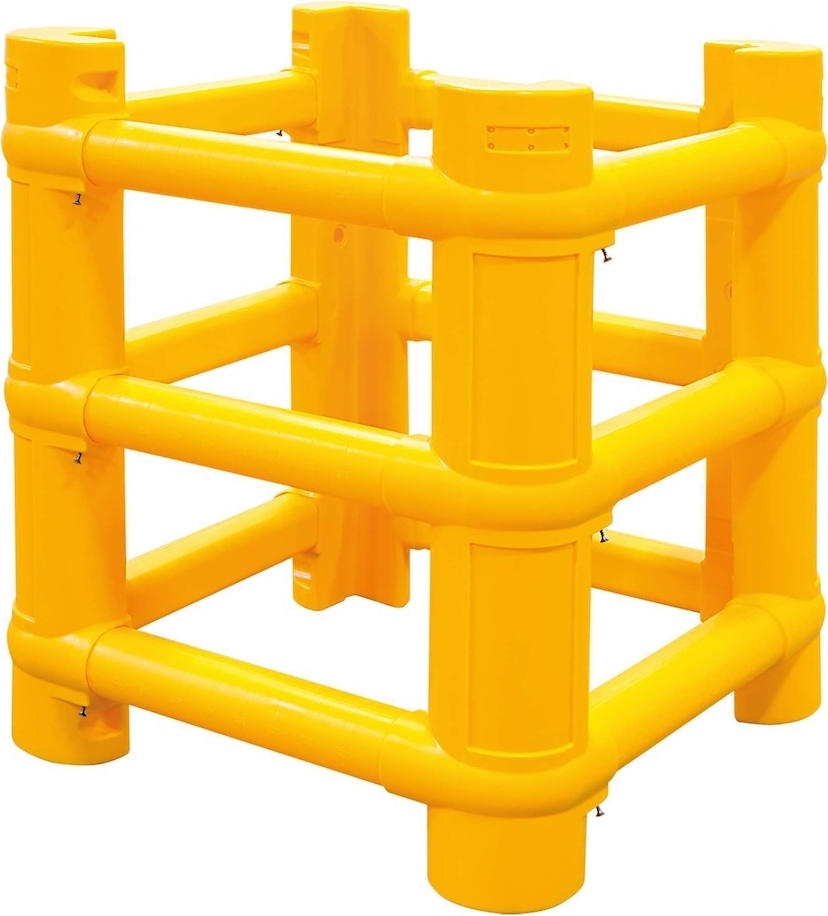 PROREGAL Säulenschutz ECO aus Polyethylen | Geeignet für Innenbereiche | HxB 100x77cm | Gelb