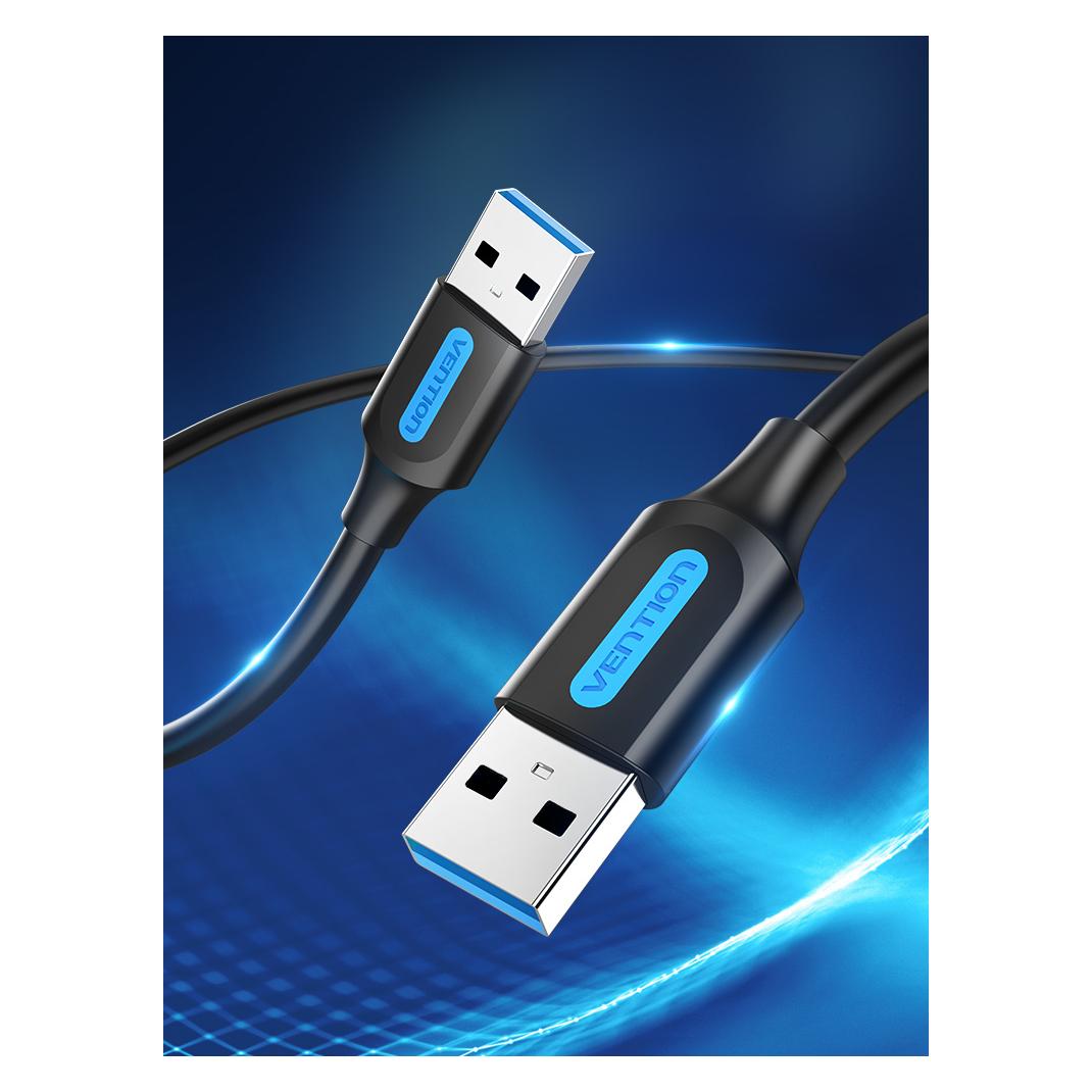 Vention USB 3.0 cable CONBI 3m Black PVC (3 m, USB 3.2 Gen 1) (CONBI)