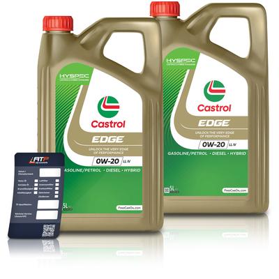 Castrol 10 L EDGE 0W-20 LL IV + Ölwechsel-Anhänger [Hersteller-Nr. 15F615]