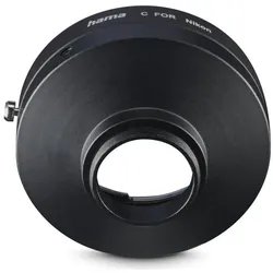 Hama Objektiv-Adapter, für Nikon-F-Objektive an C-Mount-Kameras, Schwarz, Objektivadapter, Schwarz