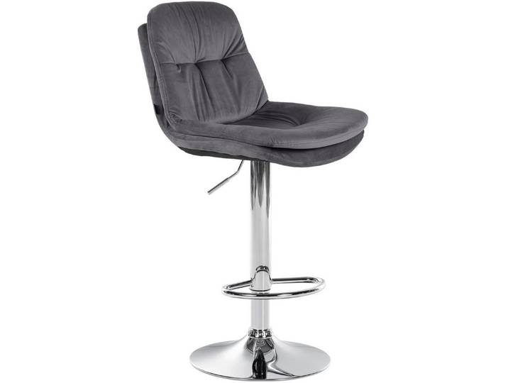 furnicato Barhocker Laurel höhenverstellbar 94-113 cm dunkelgrau (1 St), Höhenverstellbarer Tresenhocker mit 360-Grad-Drehfunktion