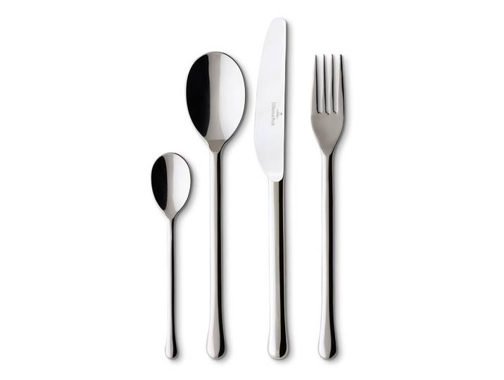 Besteck-Set VILLEROY & BOCH Tafelbesteck Udine 24er Set silber , silber, Essbesteck-Sets