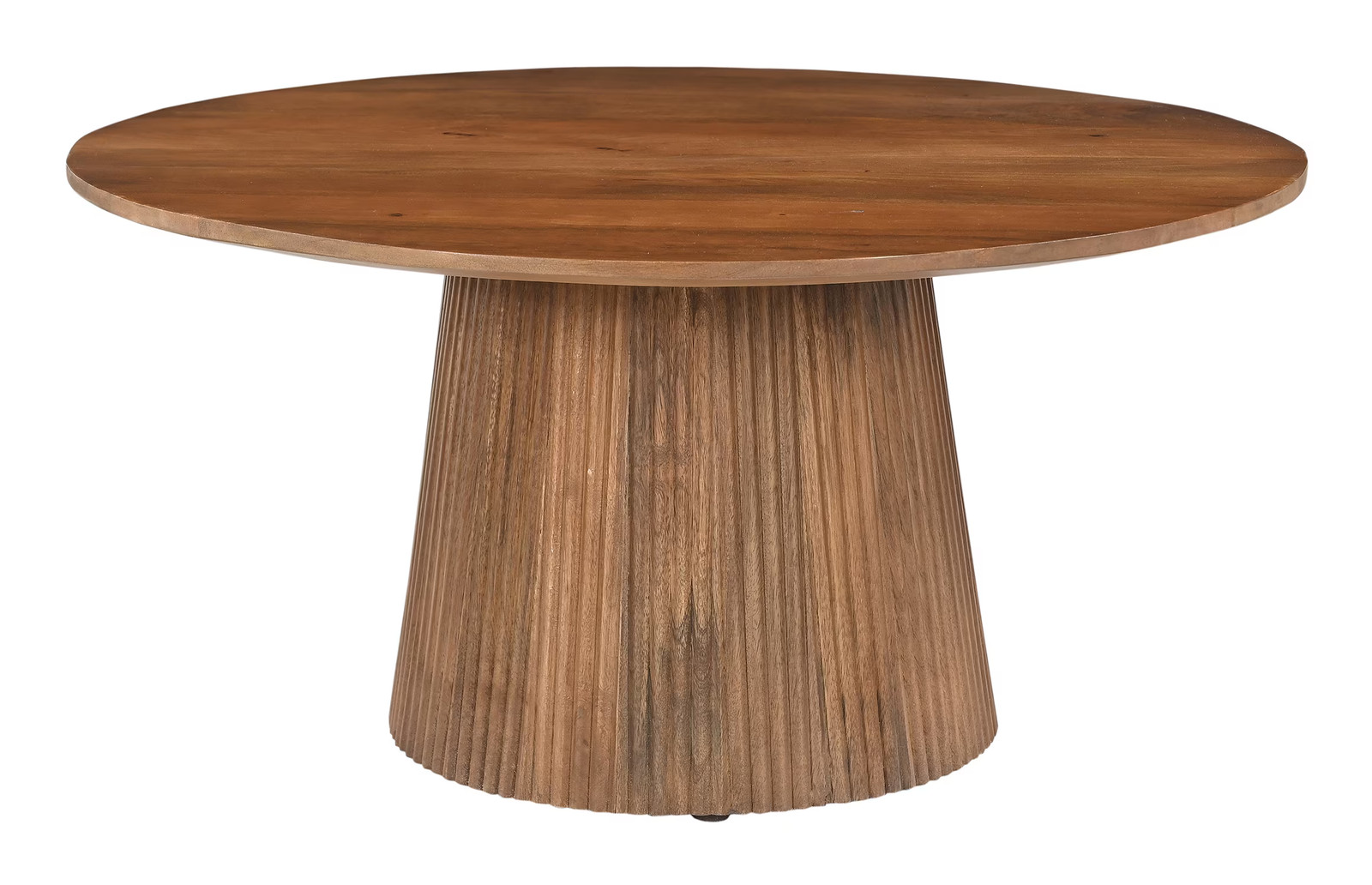 Artistiq Living Dyann Ronde Salontafel van Mangohout, Bruin, Diameter: 80 cm, Hoogte: 38 cm