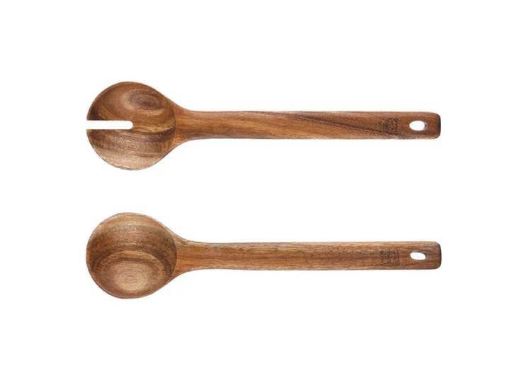 Björn OLLE Couverts à salade en bois d'acajou