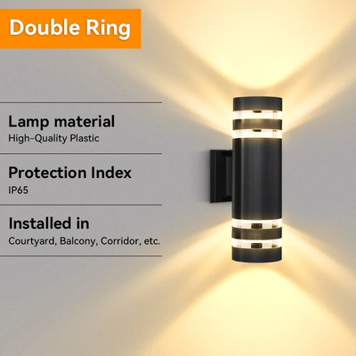 Combo Retail Shop LED Outdoor Water Proof Wall Light, Decor Socket Fixture For External Stairs, Home Lamp, Bedroom Wall Street Lighting single Cylinder