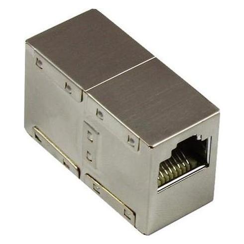 Varia Patchkabelkupplung Cat.6 RJ45 vollgeschirmt Metallgehäuse (Netzwerk Kupplung) (408013)