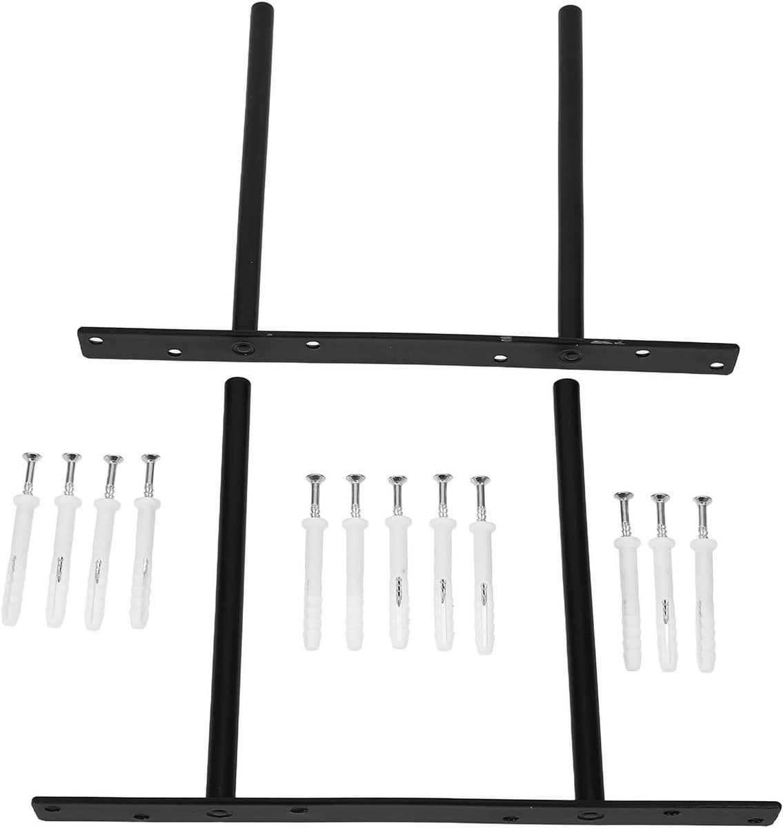 Zwarte Zwevende Plankdragers met 30 cm Lengte voor Verborgen Muurplank Montage