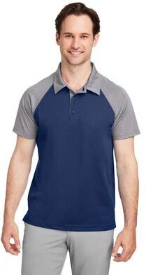 Team 365 TT21C Men's Command Snag-Protection Colorblock Polo Shirt in navy size Large   Polyester