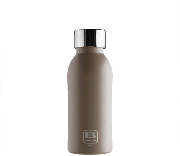 Bugatti B Bottle Twin 350ml Thermal Water Bottle Pine Bark Sand