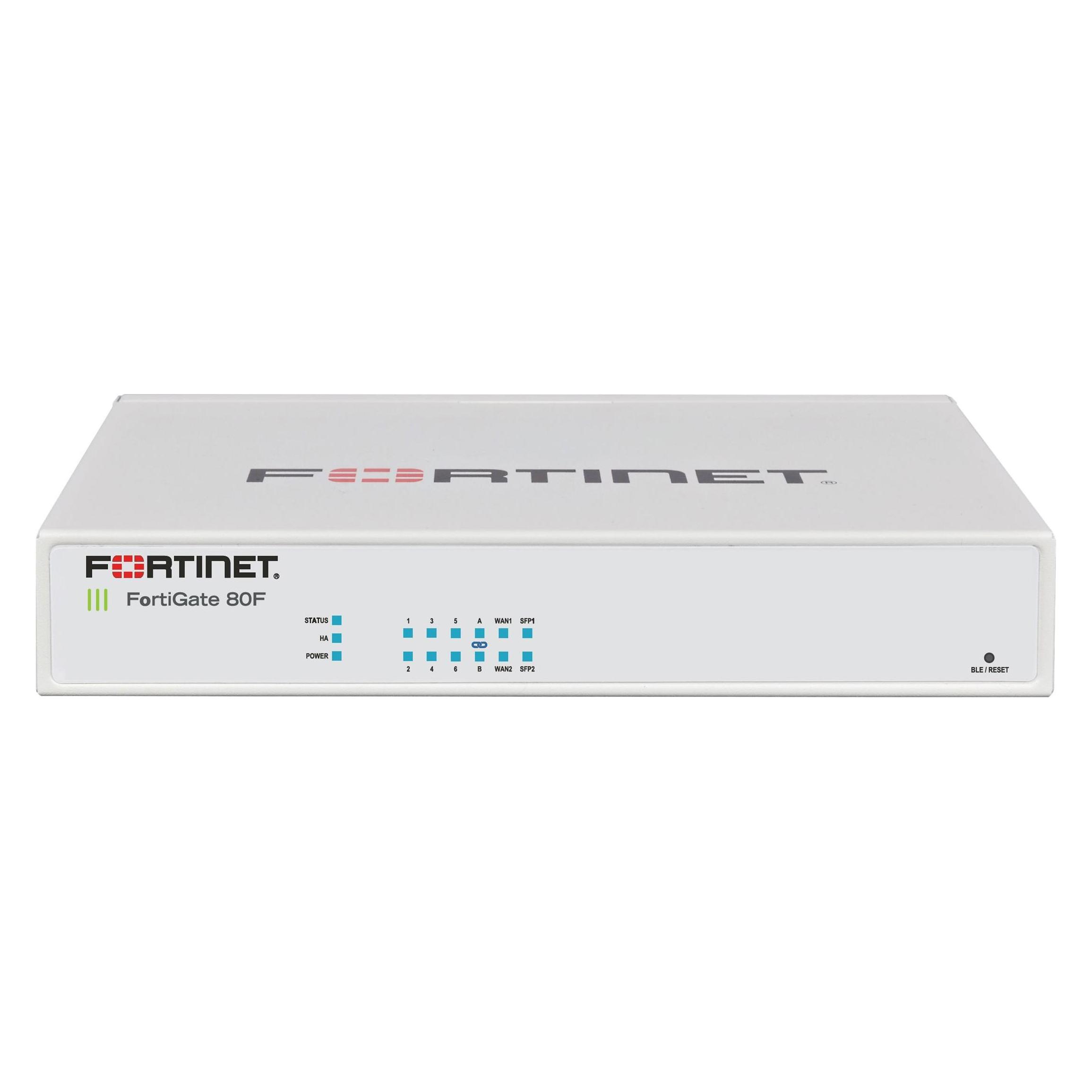 Fortinet FortiGate-80F - 8 x GE RJ45 ports 2x RJ45 SFP shared media WAN ports (FG-80F)