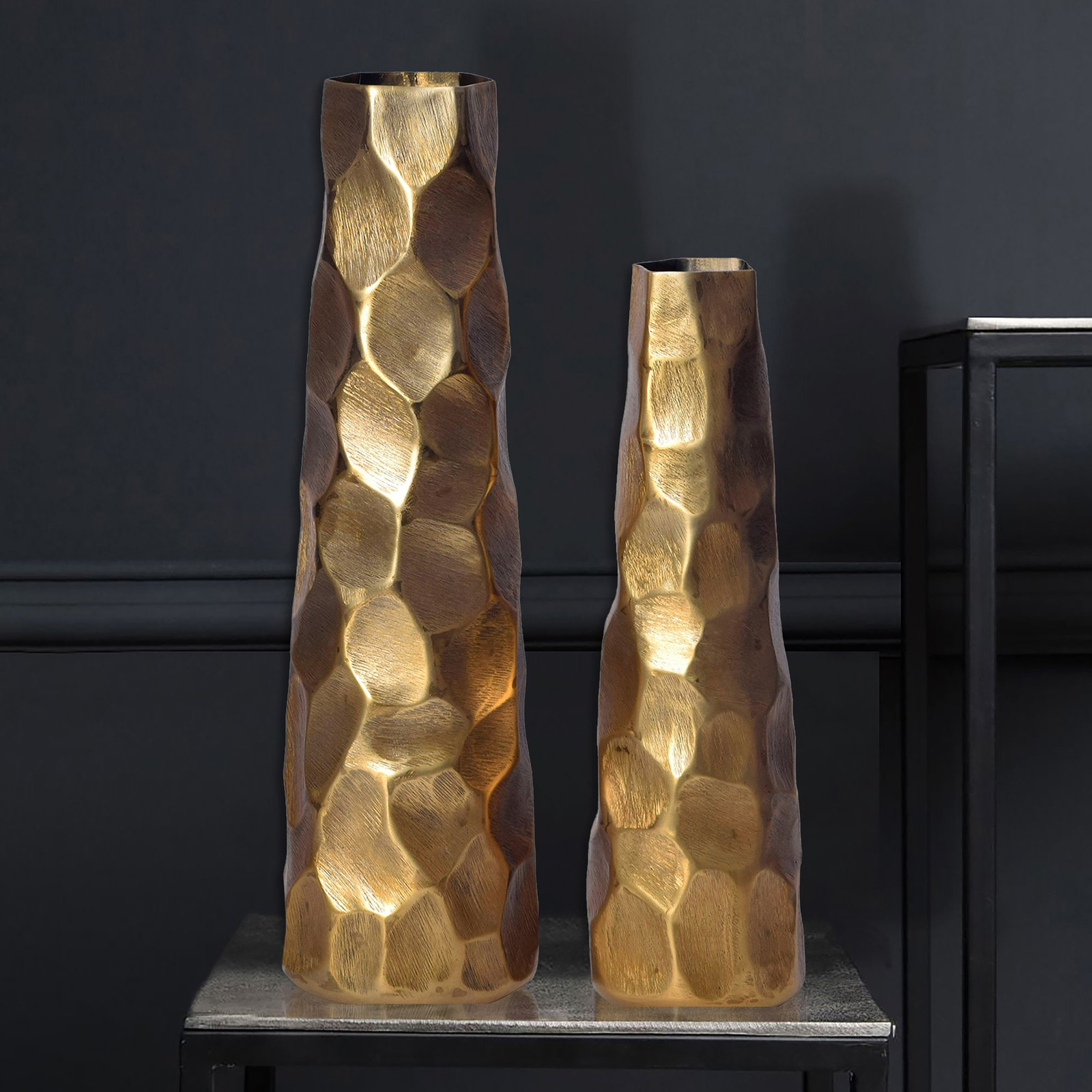 home24 Set vazen Marahl 2-delig goud/goud
