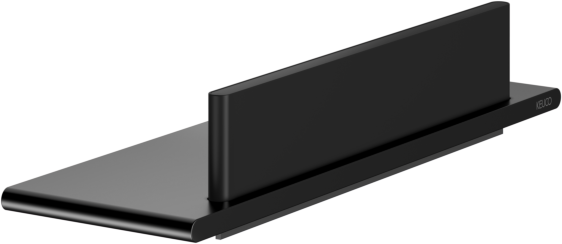 KEUCO AVENO Duschablage 14659370000 mit Duschabzieher, 32,8 cm, zum Kleben/Schrauben, schwarz matt