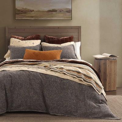 Paseo Road by HiEnd Accents Paseo Road Maverick Longhorns Rustic Western Skull and Vintage Stripes Pattern 3 Piece Reversible Quilt with Pillow Shams