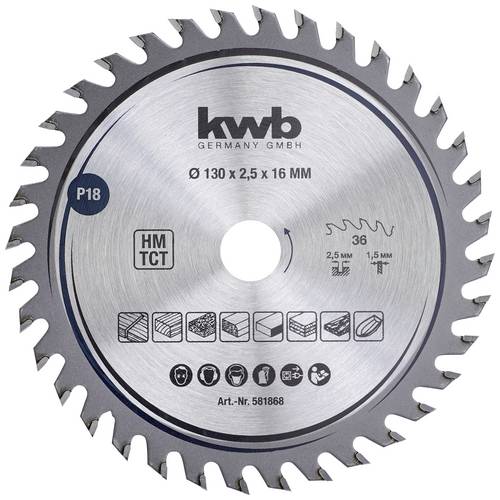 Kwb 581868 Kreissägeblatt 130 x 16mm 1St.