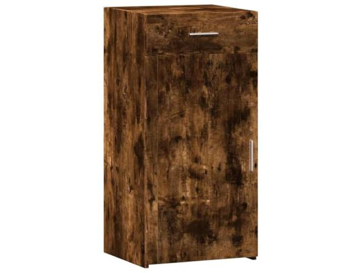 LASWWQMRF Sideboard Räuchereiche 45x42,5x93 cm Kommode Holzwerkstoff Kompakter Beistellschrank in Räuchereiche-Optik mit Schublade und Tür für Ihr Wohnzimmer. Pflegeleicht und standfest.