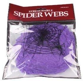 Uplifted Finds Artificial Stretchy Spider Web Halloween Party Decor Cobweb Prop purple